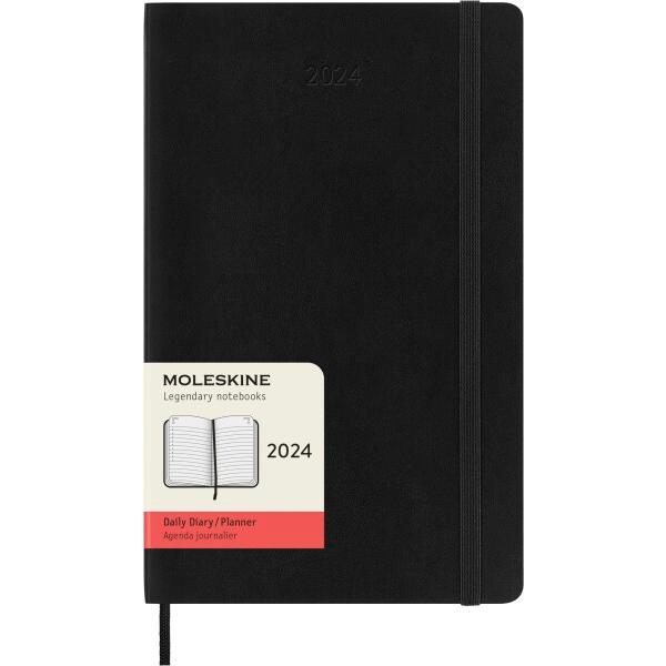 Moleskine 2024 Daily Planner, 12M, Large, Black, S...