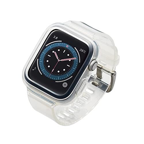 エレコム Apple Watch (アップルウォッチ) ケース バンパー バンド一体型 44mm (...