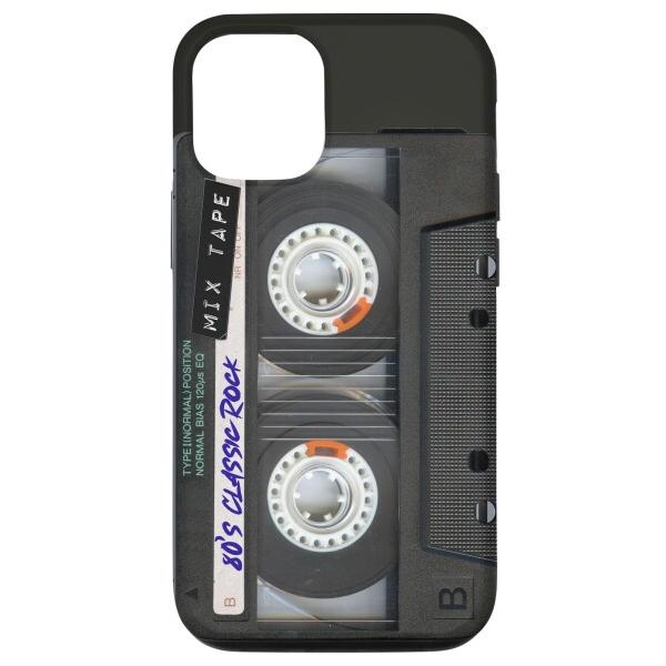 iPhone 15 レトロカセットテープ、クラシックロックヴィンテージカセットテープ スマホケース