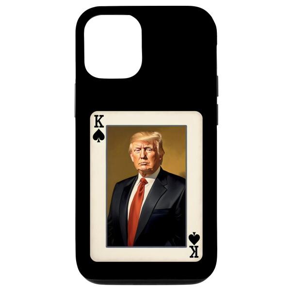 iPhone 14 トランプ王カード ユニークなドナルド・トランプ大統領 スマホケース