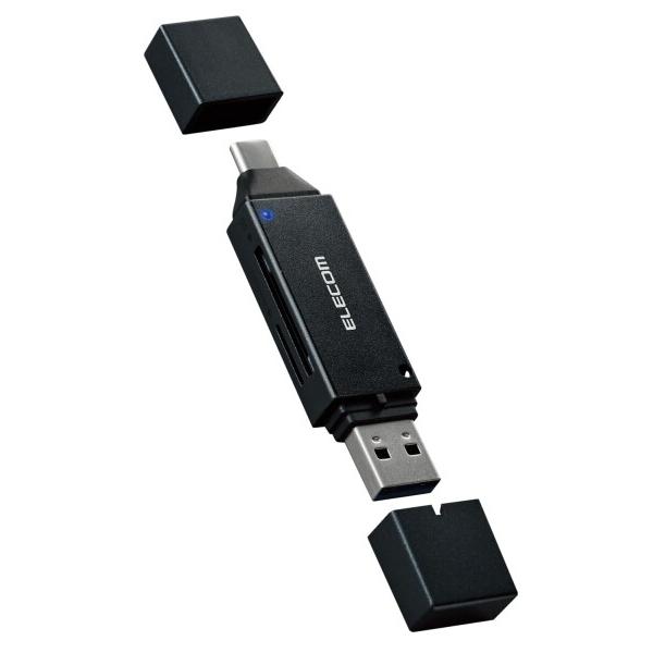 エレコム メモリカードリーダー USB Type-C＆USB-A両対応 直挿しタイプ SDHC SD...