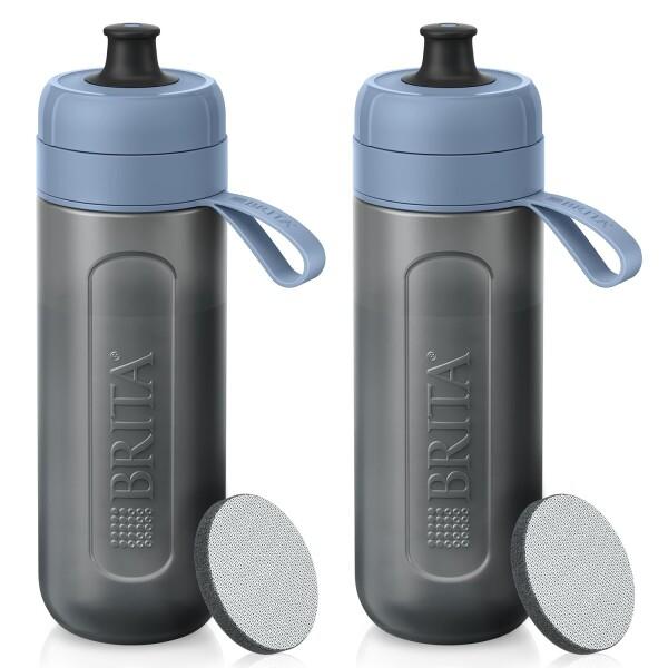 ブリタ 浄水器 水筒 ウォーターボトル 携帯 ボトル型 2本セット アクティブ ダークブルー