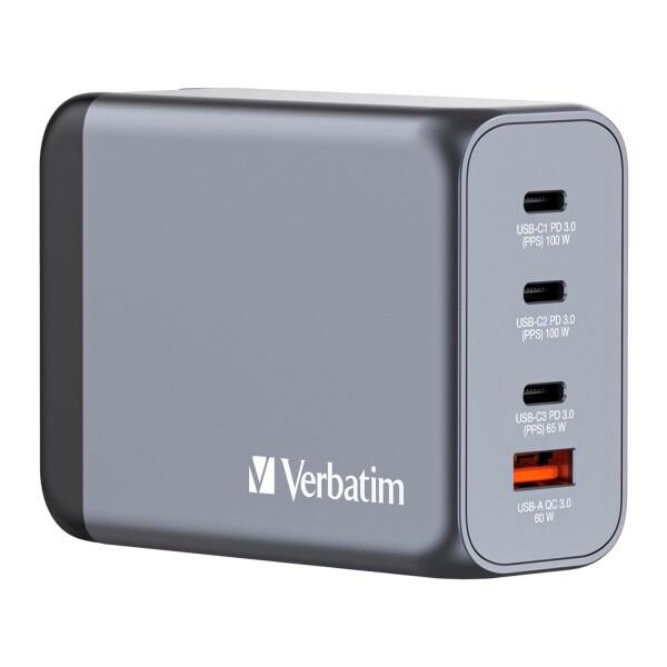 Verbatim(バーベイタム) PD200W対応 AC充電器 USB x4ポート装備 (USB-C...