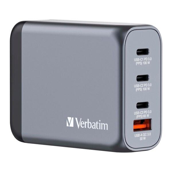 Verbatim(バーベイタム) PD100W対応  AC充電器 USB x4ポート装備 (USB-...