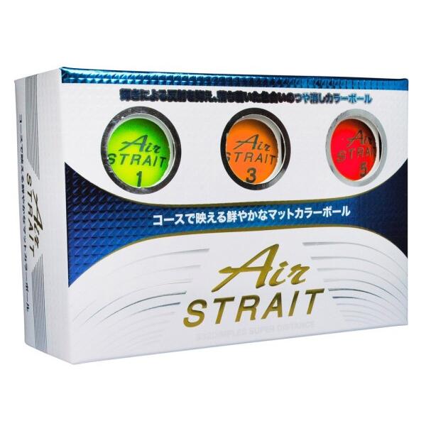 LEZAX(レザックス) ゴルフボール Air STRAIT マットカラーボール 6個入り アソート...