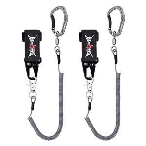 HERCULES(ヘラクレス) スパイラルコード 尻手ロープ 両端 カラビナ付き カールコード ワイヤー入り