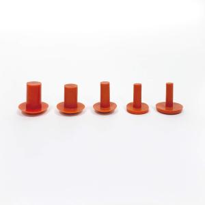 SHINBU 剣道 先ゴムセット (赤・円形芯) 幅4.5〜11mm（5サイズ1セット）【剣先の先穴にはめる先ゴム】