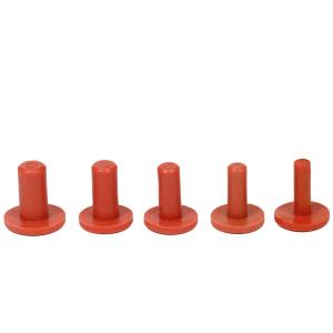 SHINBU 剣道 先ゴムセット (赤・円形芯) 幅6〜10mm（5サイズ1セット）【剣先の先穴にはめる先ゴム】