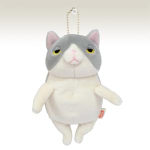 シナダグローバル もちねこ ハチワレ グレー