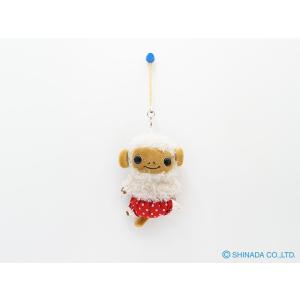 シナダ ぬいぐるみ ストラップ もんちぃ (S) 白