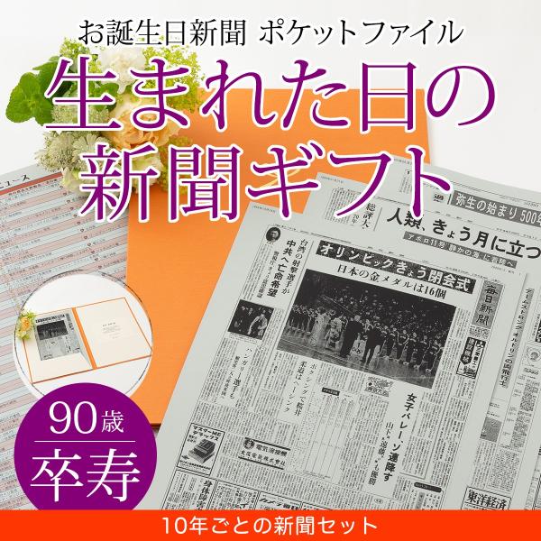 卒寿のお祝い 卒寿祝い プレゼント ギフト 長寿祝い 男性 女性 90歳 祖父 祖母  お誕生日新聞...