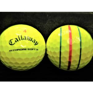 ロストボール　ランク２　Callaway キャロウェイ　ＣＨＲＯＭＥ ＳＯＦＴ　２２年モデル　トリプル・トラック　イエロー｜ロストボールしんだい