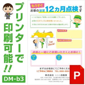 DM‐b3p 定期点検のお知らせ DM作成ファイル（PowerPoint版） 12ヶ月点検 ハガキデザイン ダイレクトメール 販促ツール｜shindenkun