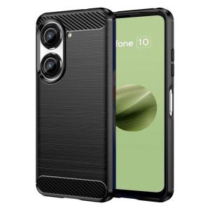 For ASUS Zenfone 10 ケース 炭素繊維 Freesun ブラシ柄 ソフト シリコン TPU保護 おしゃれ 薄型 衝撃吸収