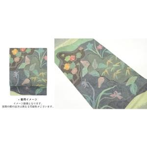 ys6925894;  作家物　纐纈金彩草花模様袋帯【着】｜shinei