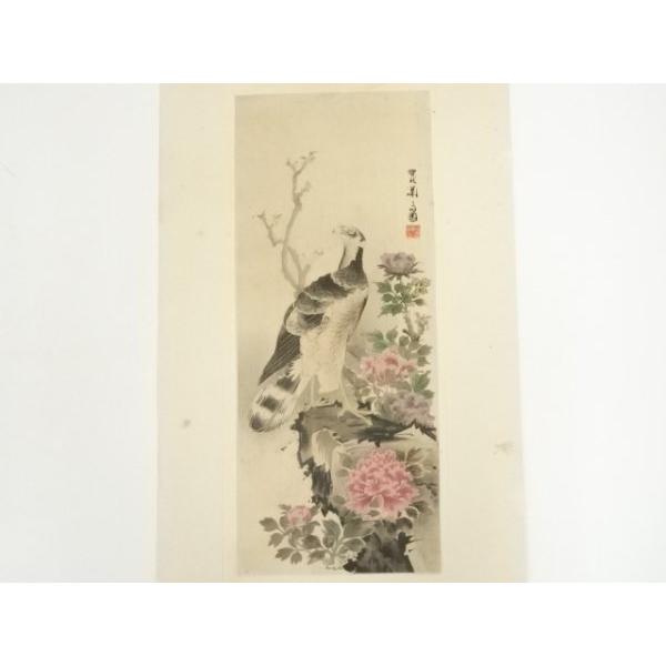 ys7133236;  曽我蕭白　鷹図　印刷加工木版画【道】