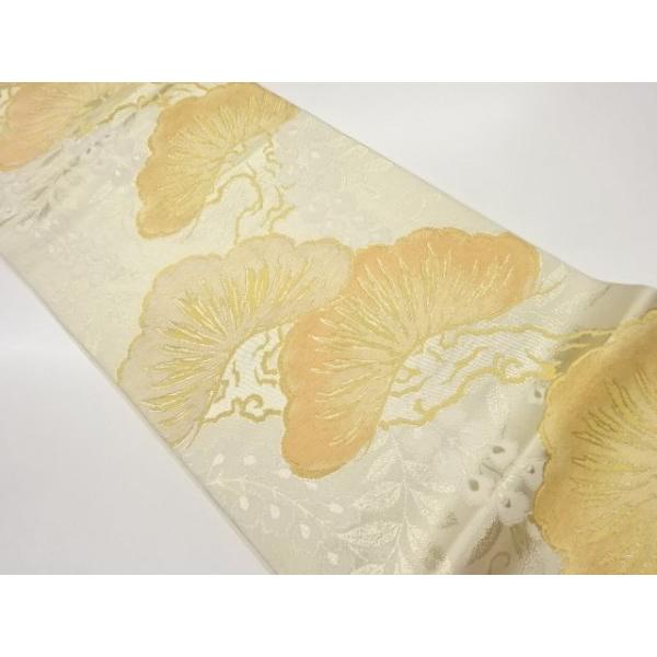 ys7501048;  川島織物製　金通し松に藤模様織出し袋帯【着】