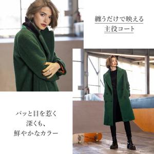 ロングコート レディース 50代 ウールコート...の詳細画像3
