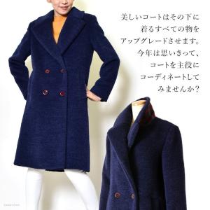 ロングコート レディース 50代 ウールコート...の詳細画像4