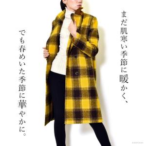 ロングコート レディース 50代 ウール コー...の詳細画像1