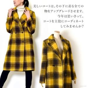 ロングコート レディース 50代 ウール コー...の詳細画像4