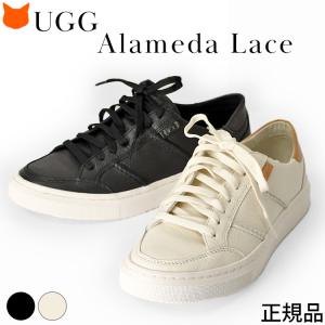 UGG スニーカー レディース 本革 レザー 黒 白 おしゃれ ブランド Alameda Lace アグ 靴 正規品 アラメダ レース 1130775 40代 50代 60代 ブラック ホワイト｜ブランドセレクト シンフーライフアザーライフ