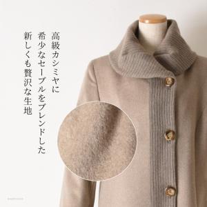 カシミヤ コート ステンカラーコート レディー...の詳細画像2