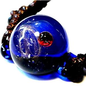 ロイヤルブルー 匠の技 神秘的な 宇宙 銀河 ガラス ブレスレット ブレス 太陽 惑星 メンズ レディース 016｜shining-store