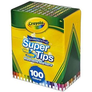 Crayola Super Tips Washable Markers, Multicoloured, 17.78 x(アソート 100 ct)