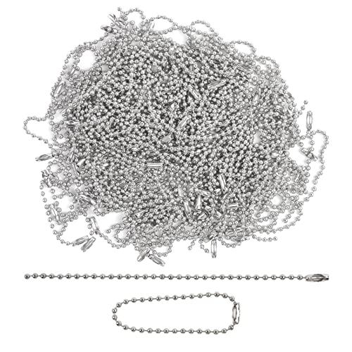 CCINEE ボールチェーン コネクター付き 12cm アクセサリー パーツ シルバー 200PCS