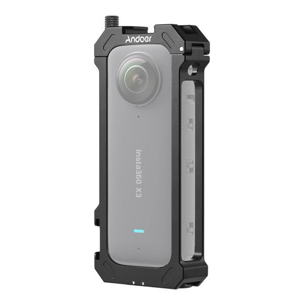 Insta360 X3 対応 アルミニウム合金保護ケージケース Andoer スポーツ カメラ ビデ...