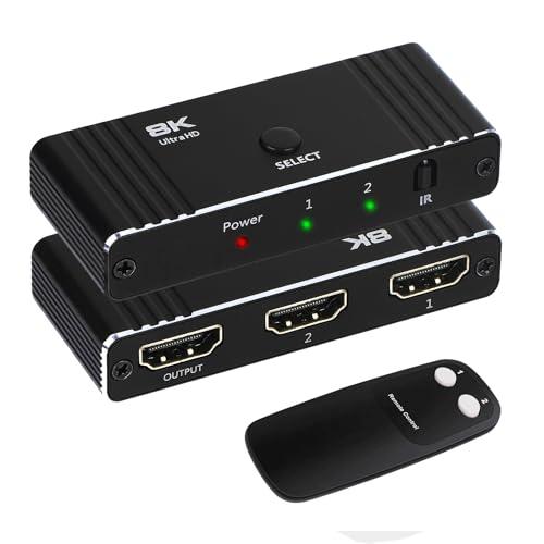 HDMI 2.1 切替器 8k@60hz、4K@120Hz、1080P@240Hz HDMI 分配器...