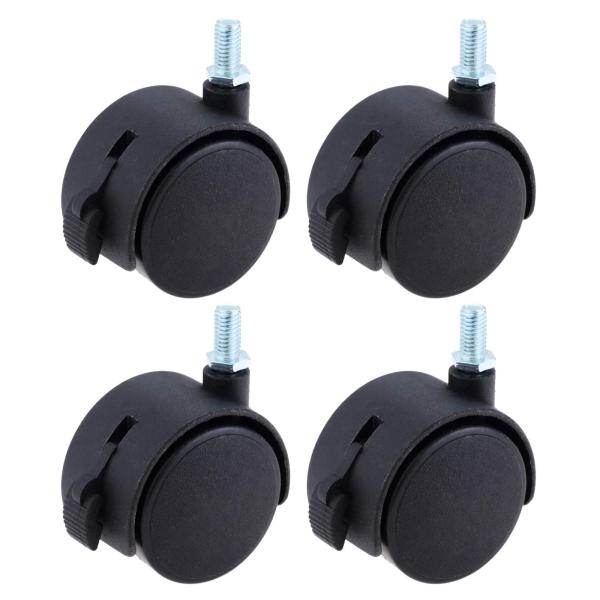 4個入り キャスター ネジ式キャスター ねじ込み式 M8 カート 椅子 ストッパー付き 家具用 50...