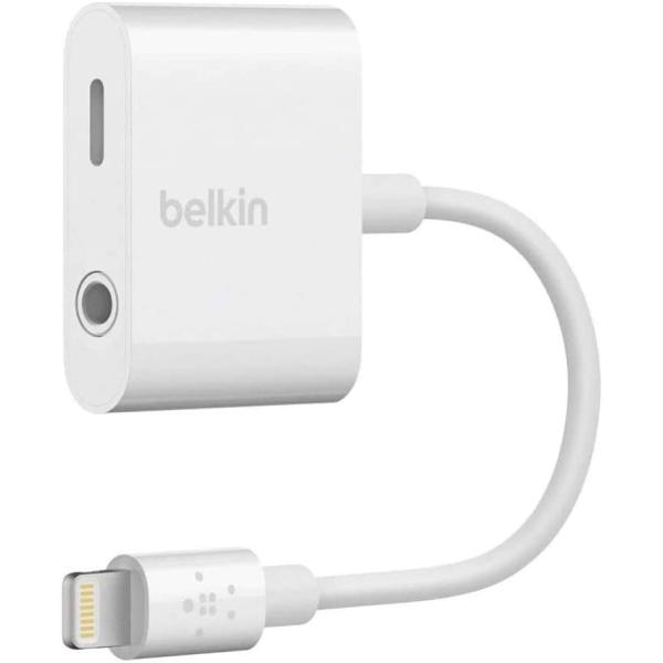 Belkin ライトニング &amp; 3.5mmオーディオ デュアルアダプター iPhone 14 / 1...
