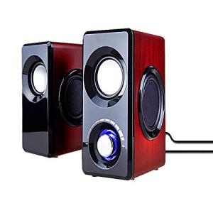 OTOKU PC スピーカー 振動膜6枚まで 木製 USB LED 軽量