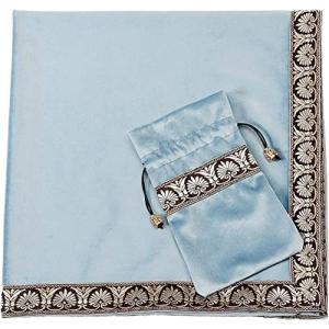 Kuai タロットクロス 68×68cm 2点セット 3点セット ベルベット ポーチ付 タロット カード 占い 鑑定 厚手 テーブルクロス 高級