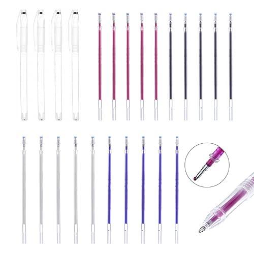 Coollooda チャコペン 熱で消える （24本セット） 裁縫用チャコペン 熱消去可能なペン 消...