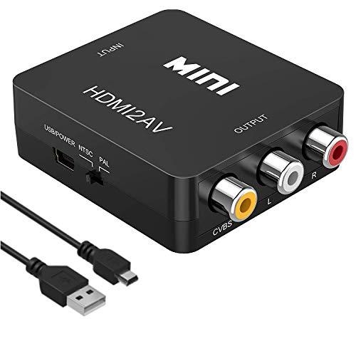 Runbod HDMI RCA 変換ケーブル HDMI to AV変換コンバーター HDMI からア...