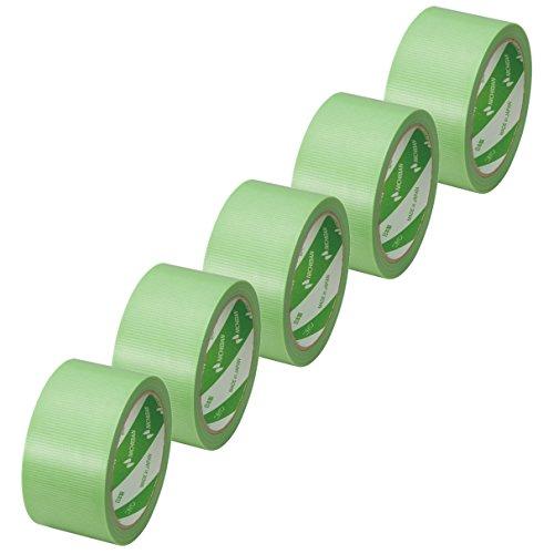 ニチバン 養生テープ フィルムクロステープ ライト 5巻 幅50mm×25m巻 18750-5P 緑