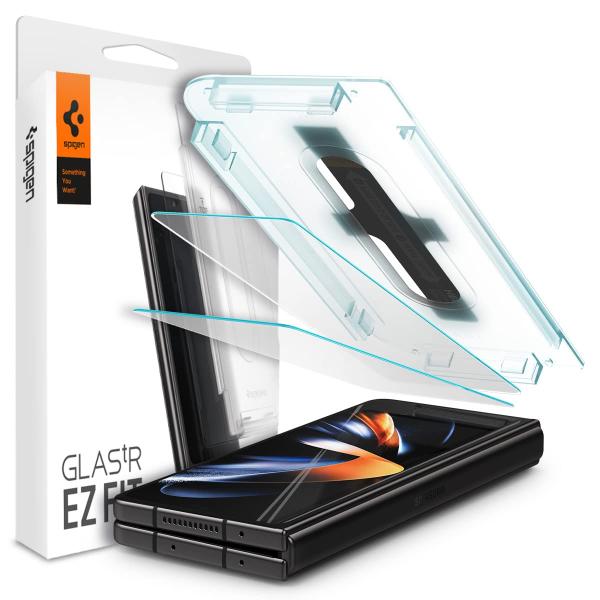 Spigen EZ Fit ガラスフィルム Galaxy Z Fold 4 用 貼り付けキット付き ...