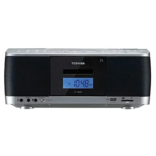 東芝TOSHIBA SD/USB/CDラジカセ シルバー リモコン付き TY-CDX91