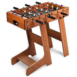 GYMAX ボードゲーム テーブルサッカーゲーム サッカー盤 アナログゲーム コンパクト テーブルサ...