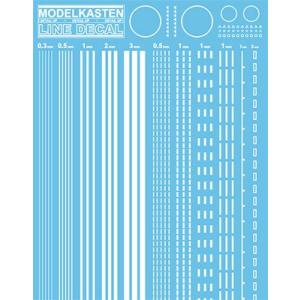 モデルカステン ラインデカール ホワイト 模型用水転写デカール DC-7