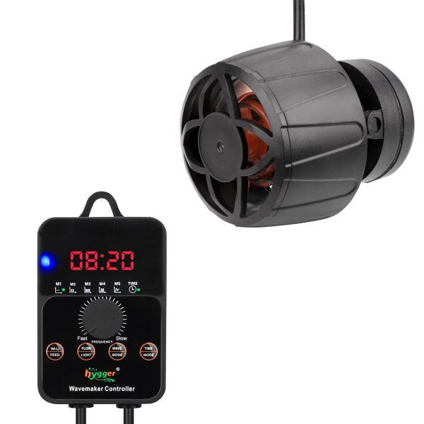 hygger 水槽 ウェーブメーカー コントローラー付き 24V DC 静かな磁気パワーヘッド循環ポ...