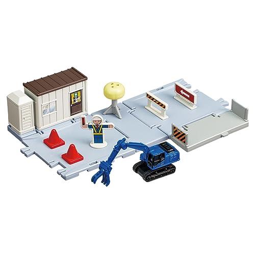 タカラトミーTAKARA TOMY トミカ トミカタウン どうろ工事現場 トミカ&amp;情景パーツ付き ミ...