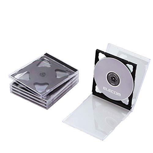 エレコム DVD BD CDケース プラケース 標準タイプ 2枚収納 5枚パック ブラック CCD-...