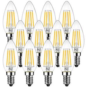 LVWIT LEDフィラメント電球 LEDシャンデリア燭台電球 E12口金 led