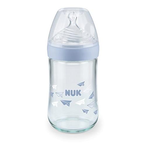 ヌーク ネイチャーセンスほ乳びんガラス製 240ml/シリコーン/ブルー FDNK40745323 ...