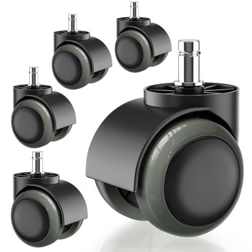 ウレタンキャスター IKEA キャスター オフィスチェア 椅子交換用 差込式 シャフト径 10mm ...