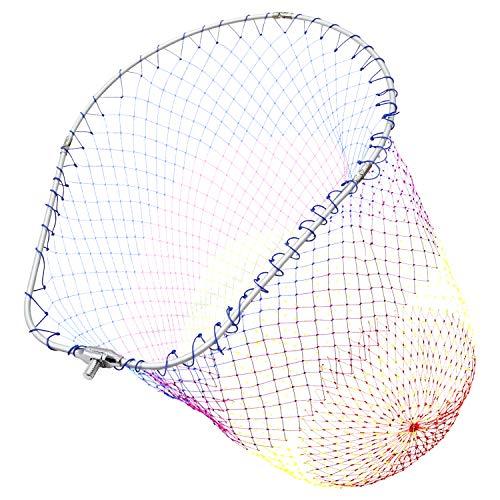 SANLIKE 玉網 大型たも網 アルミオーバル 折りたたみ玉枠 ナイロンネット ランディングネット...